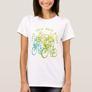 Minder auto's meer fietsen t-shirt