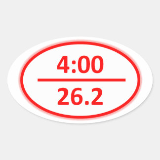 Minder dan 4 uur Marathon Sticker