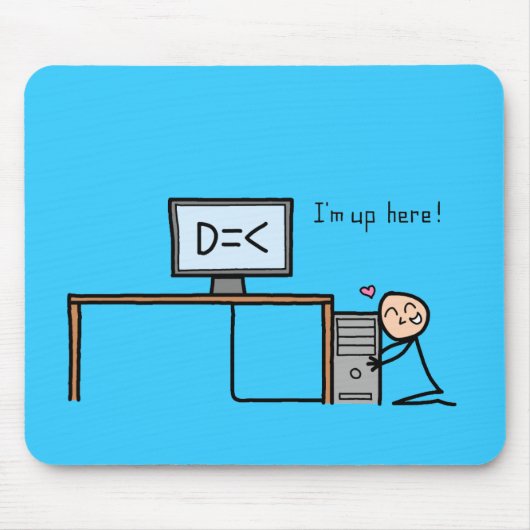 "Minder dan drie" mousepad Muismat (Voorkant)