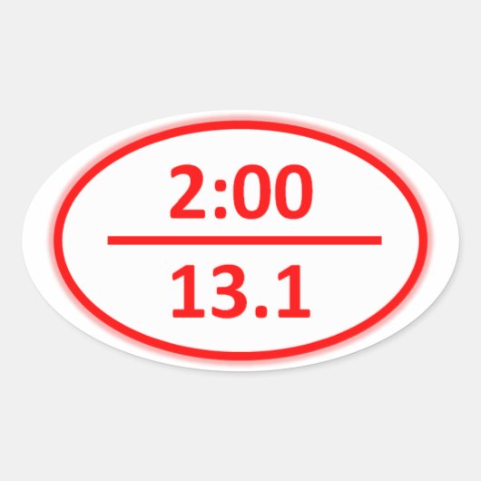 Minder dan twee uur voor de helft ovale sticker (Voorkant)