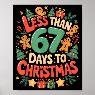 Minder Dan Zes Zeven 67 Dagen Tot Kerstmis Matchin Poster