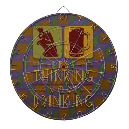 Minder denken meer Drink Dartbord (Voorkant)