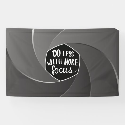 Minder doen met meer focus spandoek (Horizontaal)