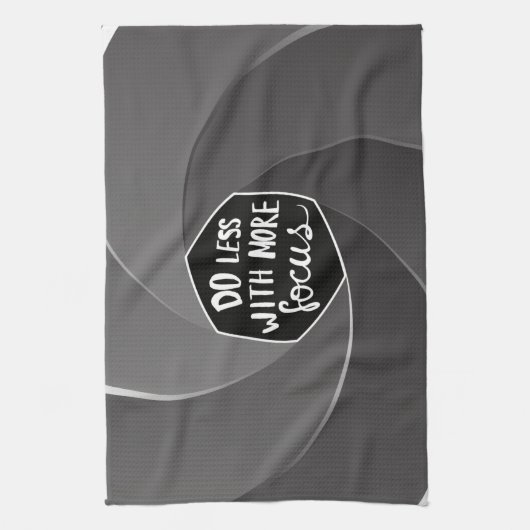 Minder doen met meer focus theedoek (Verticaal)