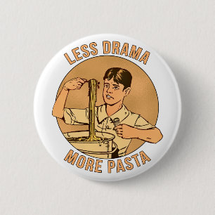 Minder drama meer pasta ronde button 5,7 cm
