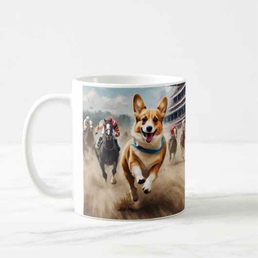 Minder galop, meer wiebelen! Corgi wint de derby Koffiemok (Links)