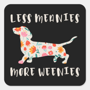 Minder gemene mensen, meer weien vierkante sticker