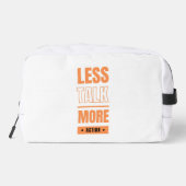 Minder gepraat, meer actie toilettasje (Achterkant)