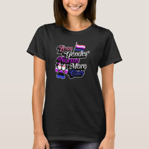 Minder Geslachtsnormen Meer Katten Genderfluïde Pr T-shirt