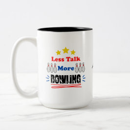 Minder Gesprek Meer Bowling Grappig Trendy Tweekleurige Koffiemok