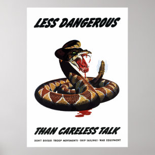 Minder gevaarlijk dan onzorgvuldige praatjes poster