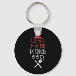 Minder Haat Meer BBQ Hoofd Chef Koken Culinaire Ku Sleutelhanger