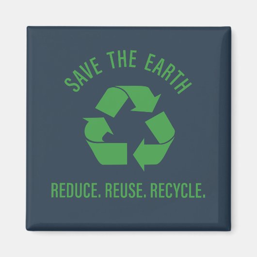 minder hergebruik recyclen magneet (Voorkant)