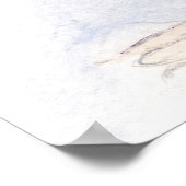 Minder hij sprak over waterverf print Poster (Hoek)