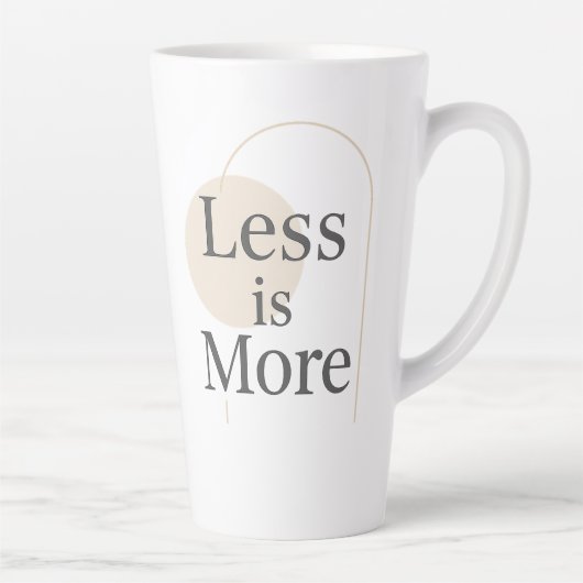 Minder is meer – minimalistisch modern offerteontw latte mok (Rechts)