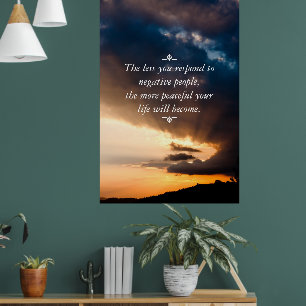 Minder je reageert op negatieve mensen zonsonderga poster