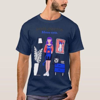 Minder kattenliefhebbers t-shirt
