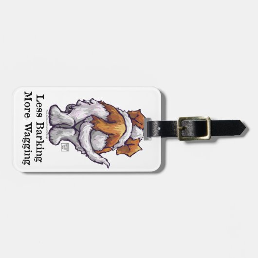 Minder knallen, meer waggen bagagelabel (Voorkant horizontaal)