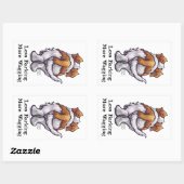 Minder knallen, meer waggen rechthoekige sticker (Vel)