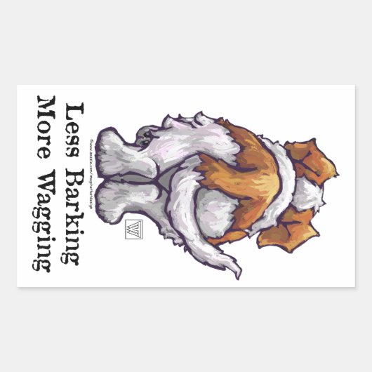 Minder knallen, meer waggen rechthoekige sticker (Voorkant)