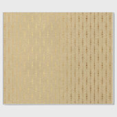 Minder kraft Gold Natural Stripes Cadeaupapier (Vlak)