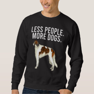 Minder mensen meer Dogi Borzoi Introvert Trui