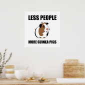 Minder mensen meer Guinee Varkens Poster (Keuken)