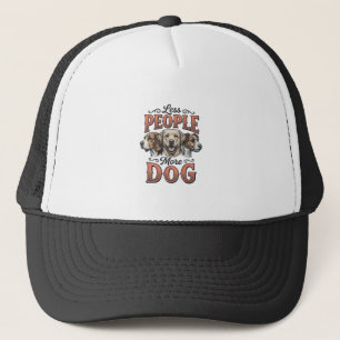 Minder Mensen Meer Hond Vintage Hond Liefhebber De Trucker Pet