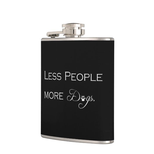 Minder mensen meer honden heupfles (Links)