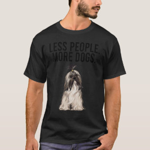 Minder mensen meer honden Lhasa Apsos Introvert T-shirt