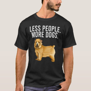 Minder mensen meer honden Norwich Terrier Introver T-shirt