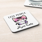 Minder mensen, meer katten bier onderzetter (Linkerzijde)