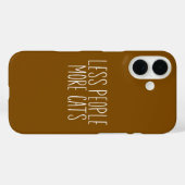 Minder Mensen Meer Katten Case-Mate iPhone Case (Achterkant (horizontaal))
