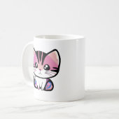 Minder mensen, meer katten koffiemok (Voorkant links)