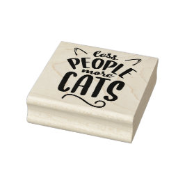 Minder Mensen Meer Katten Rubberstempel