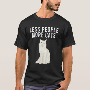 minder mensen meer katten turkse angora introvert t-shirt