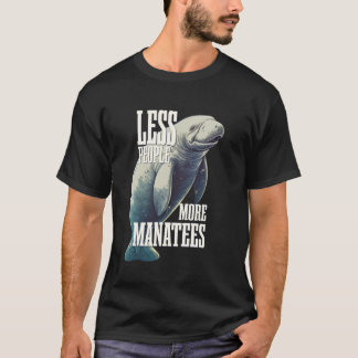 Minder mensen meer Manatees Manatee Zee Koe T-shirt