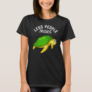 Minder mensen meer schildpadden ik Zee schilder ik T-shirt