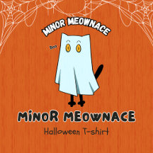 Minder Meownace Grappige Blauwe Spookkat Halloween