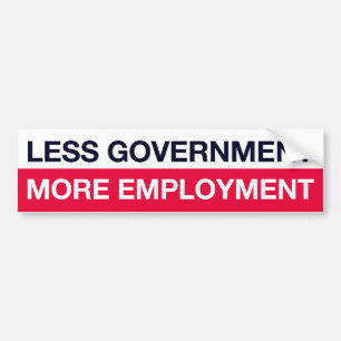 Minder Overheid Meer Werk Bumpersticker