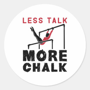 Minder praten meer alk gymnastiek ronde sticker