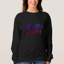 Minder Praten Meer Kunst Cute Kids Typography T-Sh