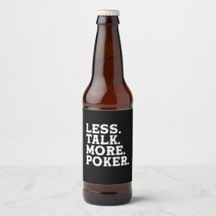 Minder praten meer poker bier etiket