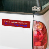Minder regering, meer vrijheid bumpersticker (Op Truck)
