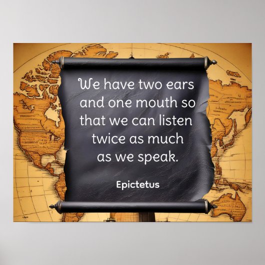 MINDER SPREKEN MEER LUISTEREN (Matte) Poster (Voorkant)