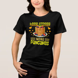minder stress meer pannenkoeken Tri-Blend shirt