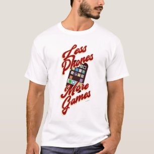 Minder telefoons meer games Funny Game Night T-shirt