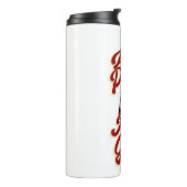 Minder telefoons Meer games Funny Slogan Thermosbeker (Gedraaid links)