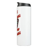 Minder telefoons Meer games Funny Slogan Thermosbeker (Geroteerd rechts)