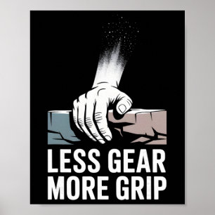 Minder Uitrusting Meer Grip Rotsklimmer Minimalist Poster